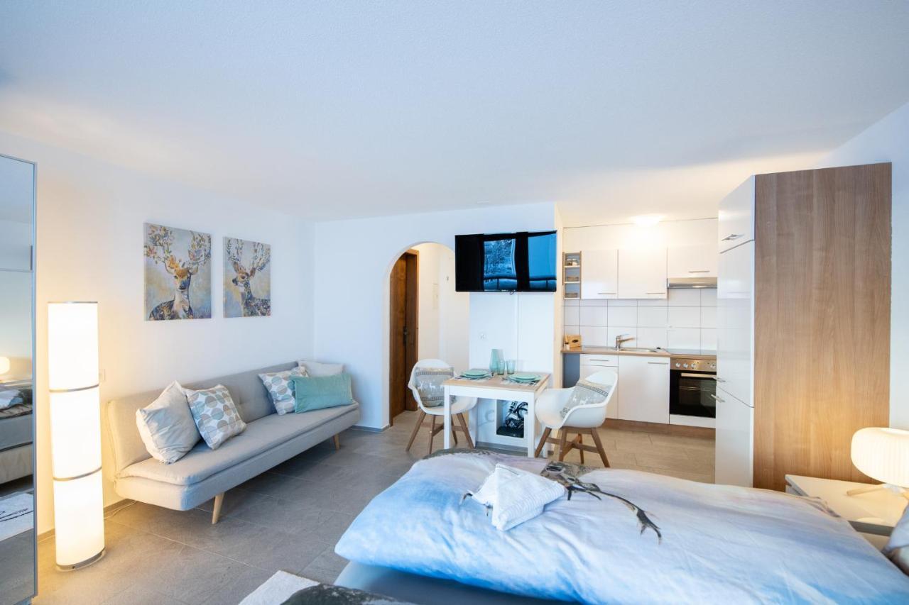Agrimonia - Moebilierte Ferienwohnung Mit Balkon Davos Exterior foto