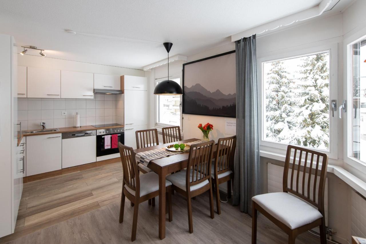 Agrimonia - Moebilierte Ferienwohnung Mit Balkon Davos Exterior foto