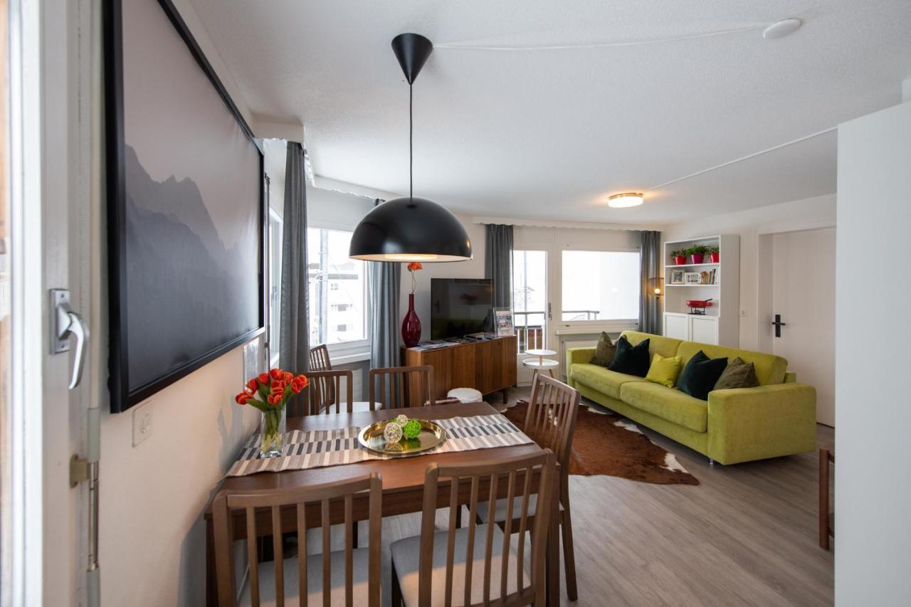 Agrimonia - Moebilierte Ferienwohnung Mit Balkon Davos Exterior foto