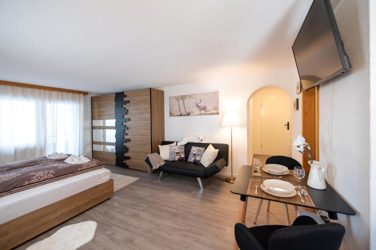 Agrimonia - Moebilierte Ferienwohnung Mit Balkon Davos Exterior foto